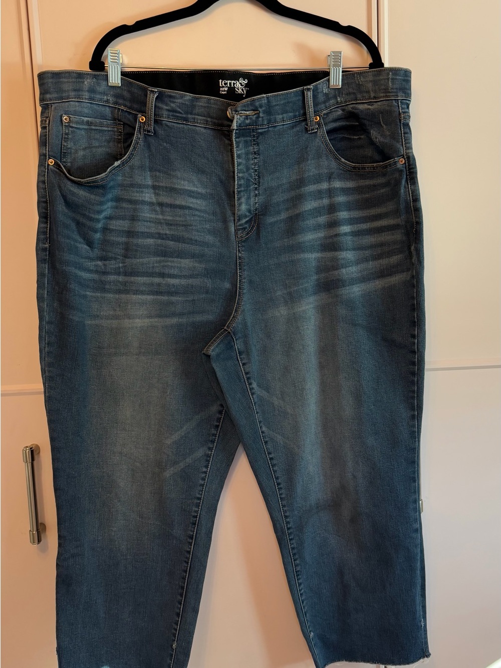 Terra & Sky Women’s Dark Blue Slim Straight Jeans